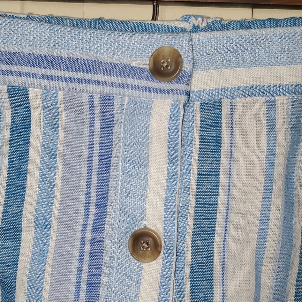 Marissa Olivia Summer Stripe Midi Skirt NWOT L - Picture 5 of 10